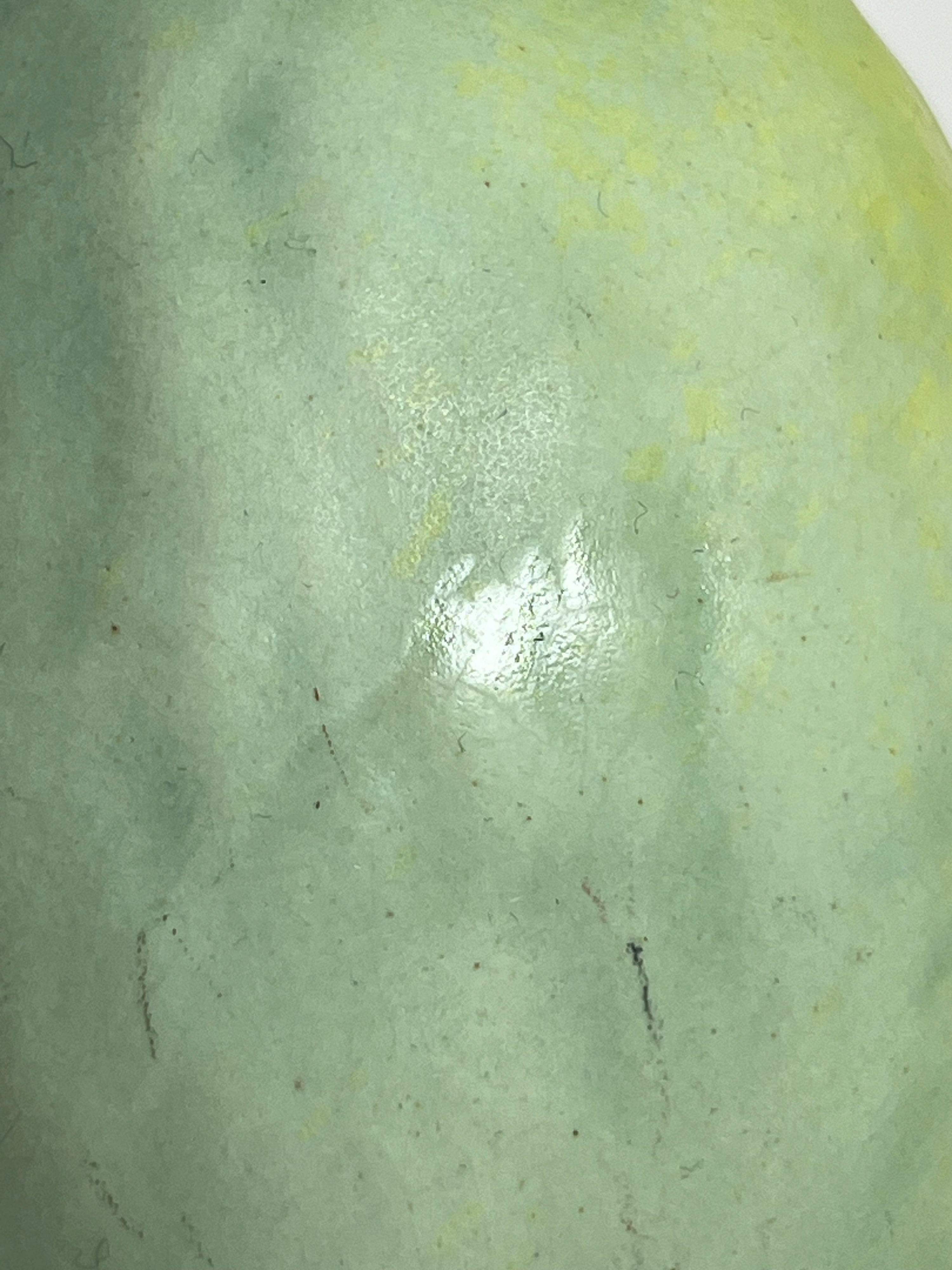 Signed  Chubby Off Kilter Green Bud Vase (Vintage)