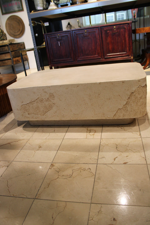 Monumental Plaster Block Coffee Table