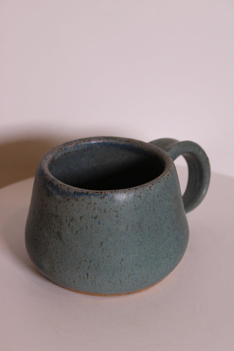 Signed Blue-Green Studio Pottery Mug