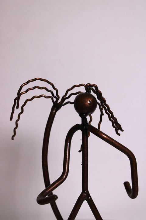 Wire Palm Figure Sculpture