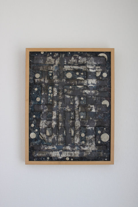 Angela Dickerson Black Moon Grid Original Framed Artwork