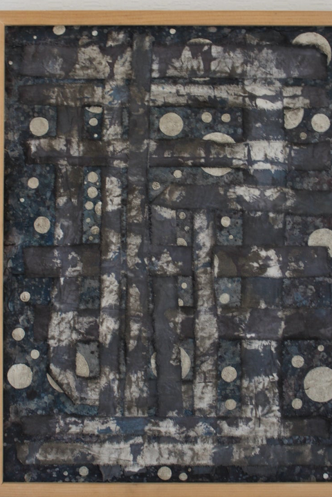 Angela Dickerson Black Moon Grid Original Framed Artwork