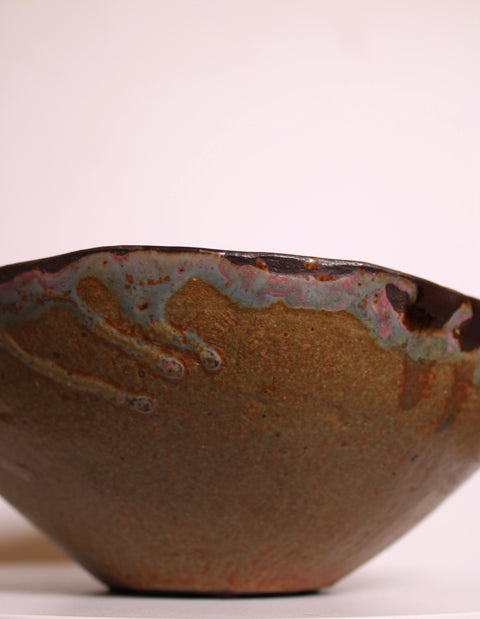 Circle Chop Mark Studio Pottery Centerpiece Bowl