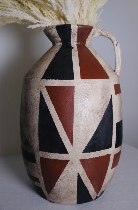 Vintage Rust Abstract Studio Pot Planter Vessel