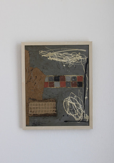 Angela Dickerson White Frequency Study Original Framed Artwork