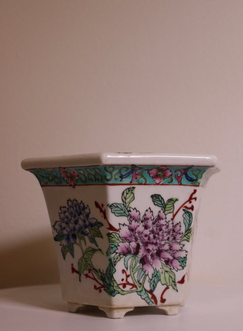 Chinese Floral Porcelain Planter