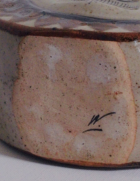 “Jorge Wilmot” Tonalá Vintage Pottery Vase – Sun & Moon Double-Sided Mexican Stoneware