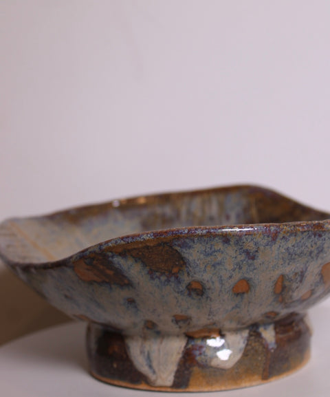 Hand Built Textured Studio Pottery Bowl