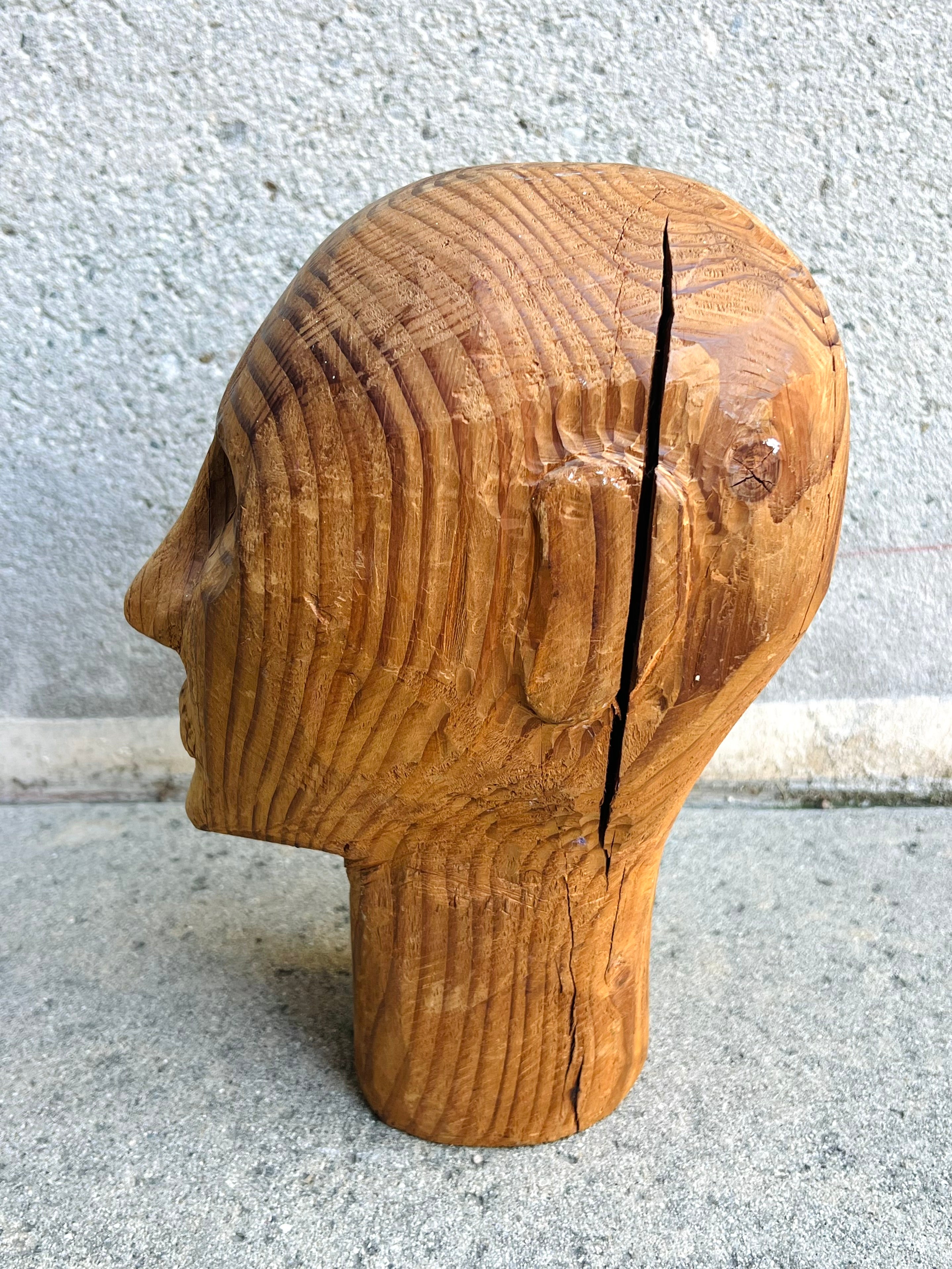 Wooden MCM Head (Vintage) (Sold)