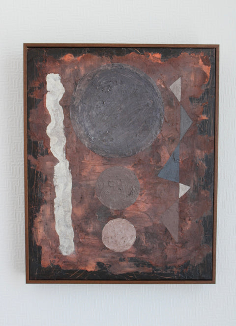 Angela Dickerson Oxblood Relic Original Framed Artwork