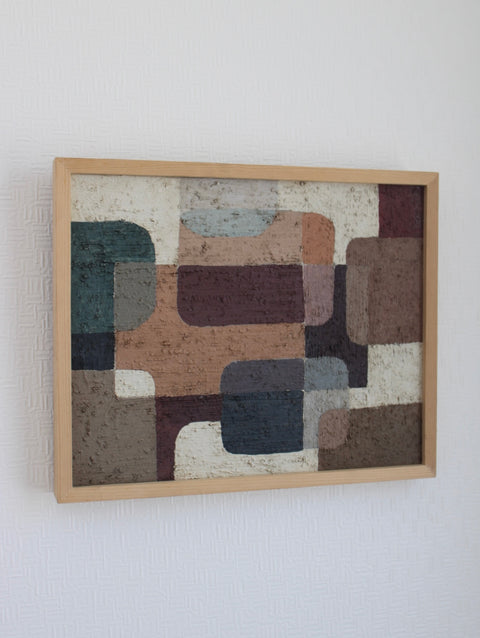 Angela Dickerson Soft Blocks Original Framed Artwork