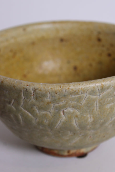 Olive Crackle Glaze Studio Pottery Bowl