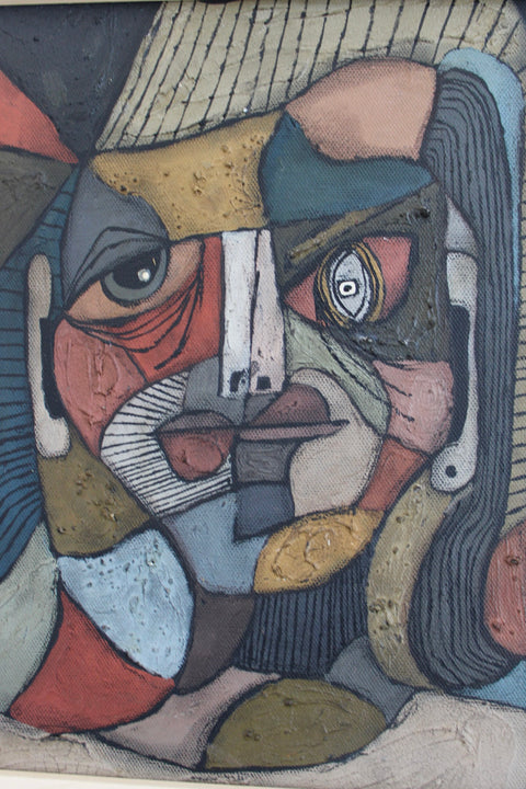 Angela Dickerson Two in Profile Original Framed Artwork
