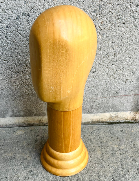 Extra Tall Wood Mannequin Head (Vintage)