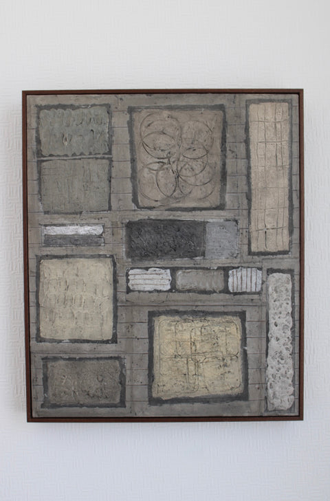 Angela Dickerson Gray Structure Study Original Framed Artwork