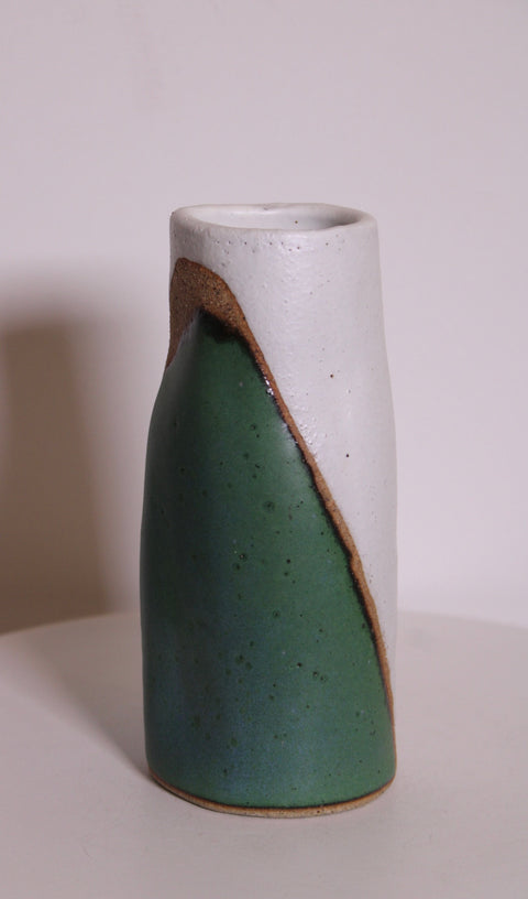 Modern Green Studio Pottery Vase | Handcrafted Ceramic