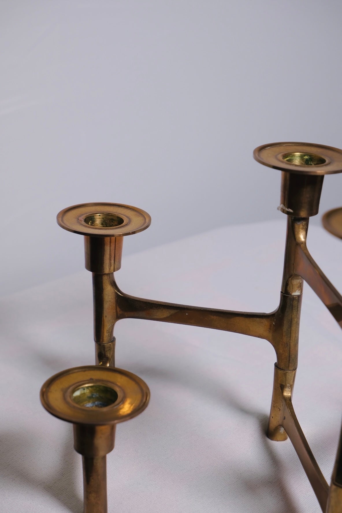 MCM Articulating Brass Candleholder