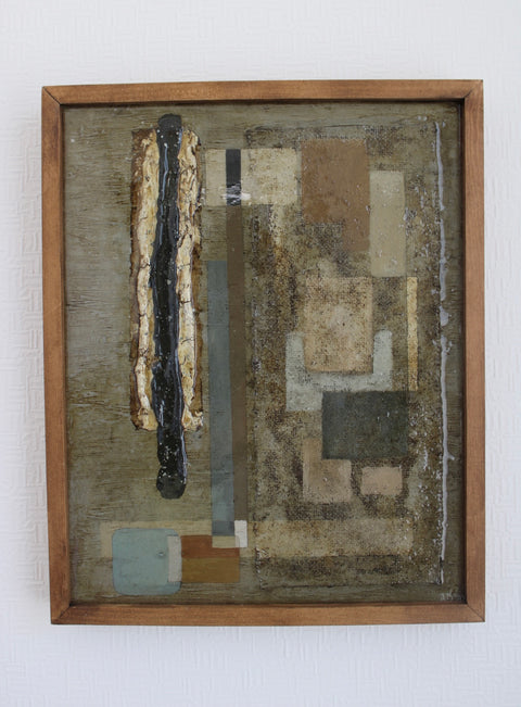 Angela Dickerson Earth Block Relic Original Framed Artwork