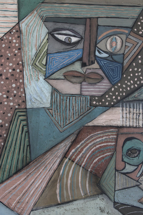 Angela Dickerson Three Watchers Original Framed Artwork