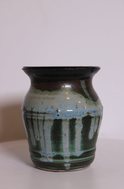 Green Drip Studio Pottery Planter