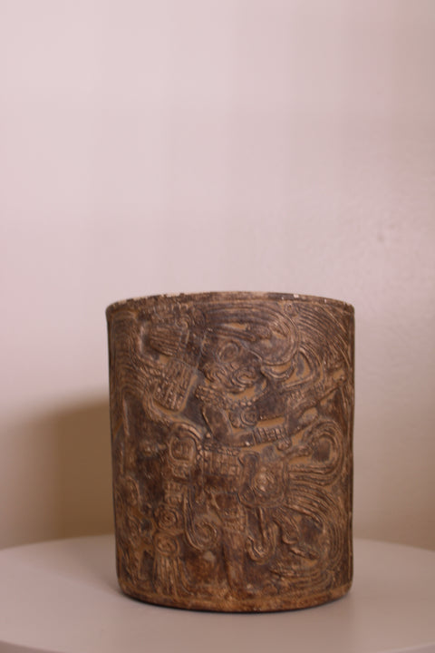 Mayan Relief Cylinder Vessel