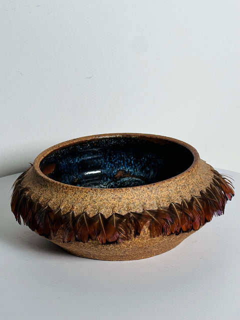 Signed Feathered Studio Bowl