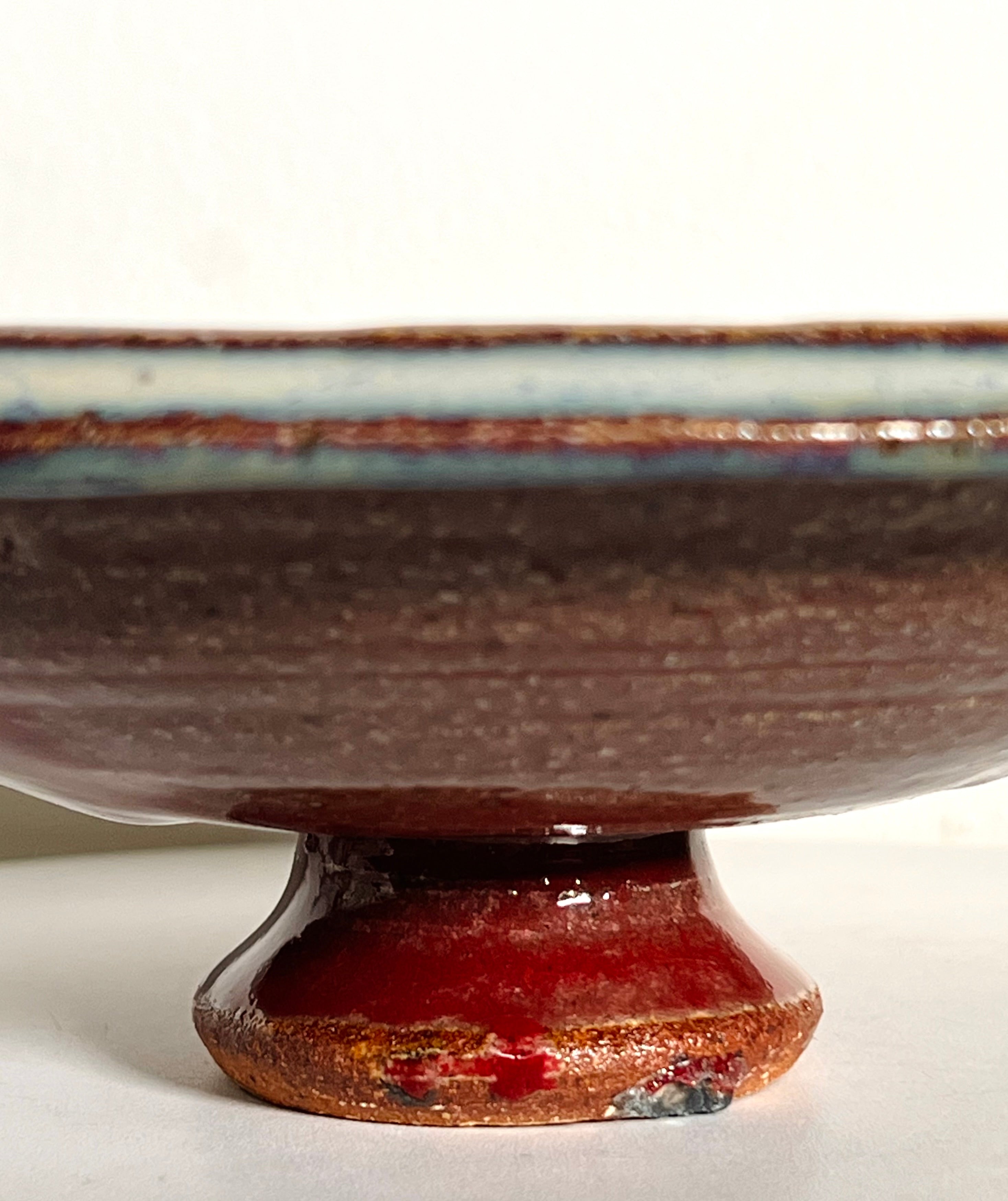 Red + Blue Studio Signed Plate (Vintage)