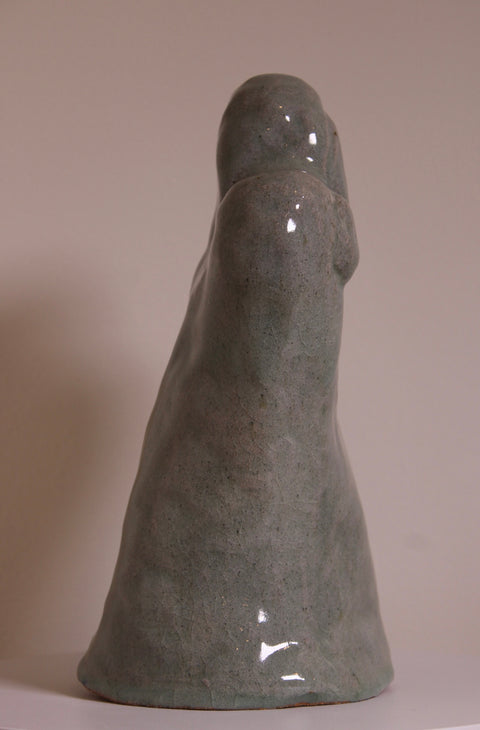 Gray Ceramic Paw Sculpture