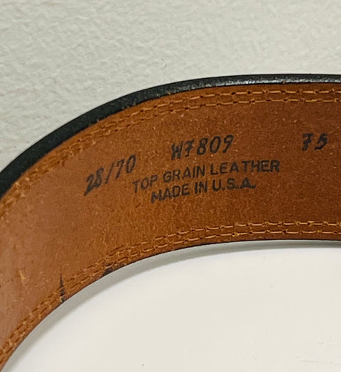 Black Tooled Leather Western Belt