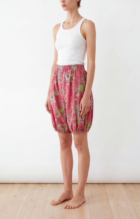 Vintage Pink Floral Bloomer Shorts