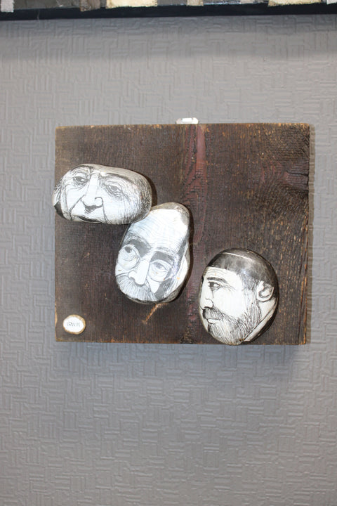 Three Faces Dimensional Relief Wall Art