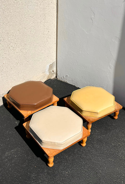 Vintage Mini Set of 3 MCM “Ethan Allen” Stacking Baumritter Foot Stools/Ottomans