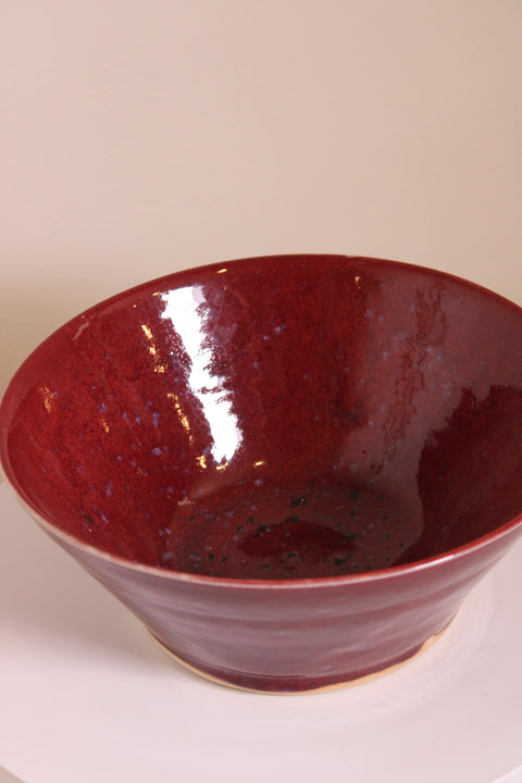 Large Oxblood Serving Bowl