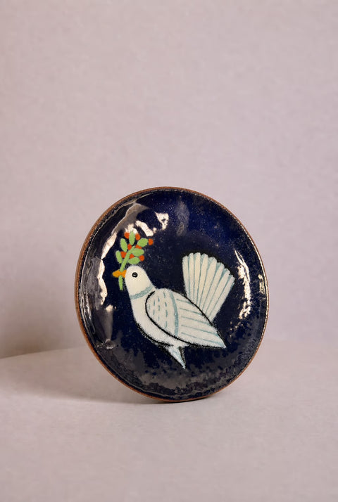 “Annemarie Davidson” Dove Enamel Plate