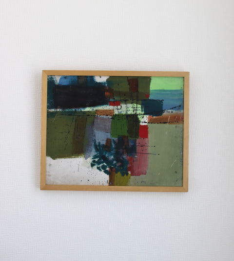 Jae Charmichael Green Field Crossing Original Framed Artwork