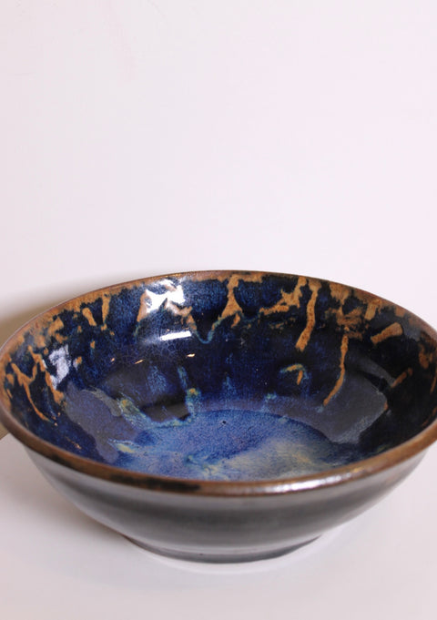 Signed Cobalt Studio Pottery Bowl 2002