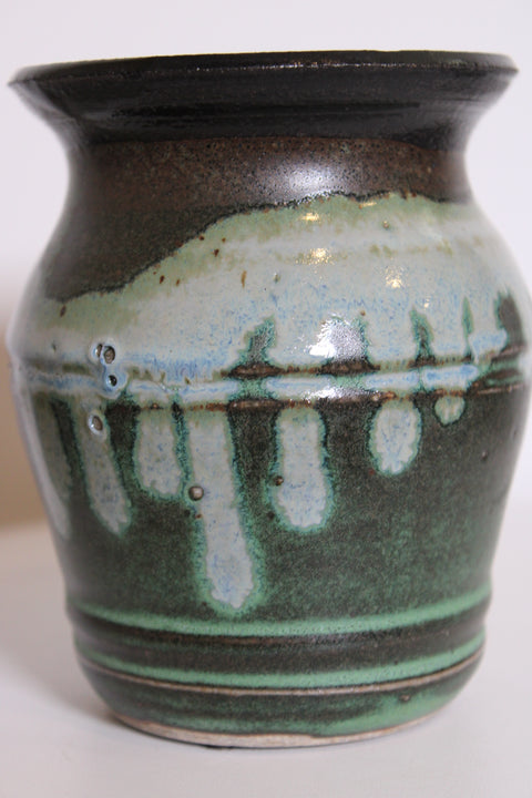 Green Drip Studio Pottery Planter