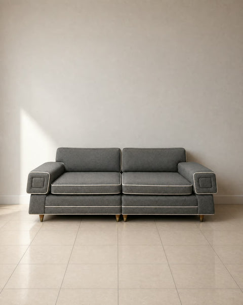 Vintage Grey Modular Couch