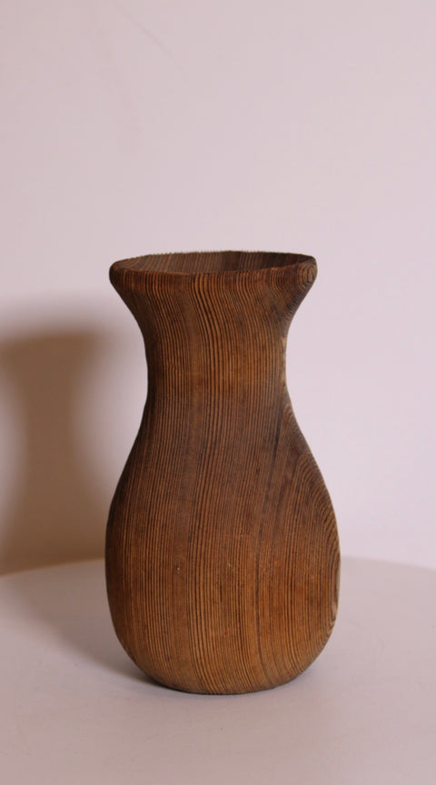 Carved Wood Vase