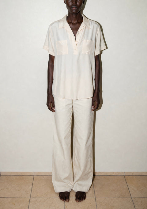 Evan-Picone Cream Silk Pullover Blouse