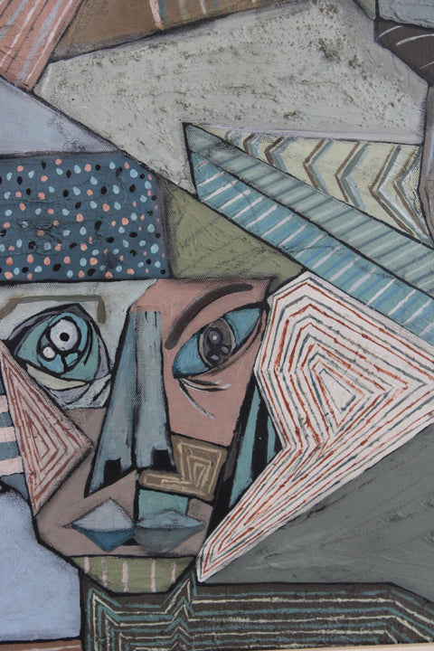 Angela Dickerson Three Watchers Original Framed Artwork