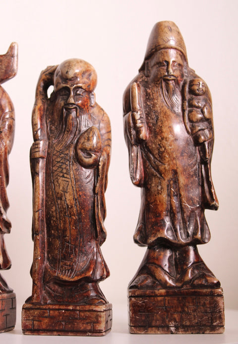 Chinese Three Star Gods Figure Group