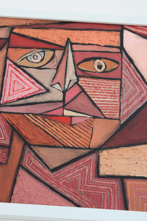 Angela Dickerson Red Mask Study Original Framed Artwork