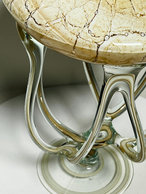 Murano Style Art Glass Octopus Oil Lamp by “Jozefina Krosno”