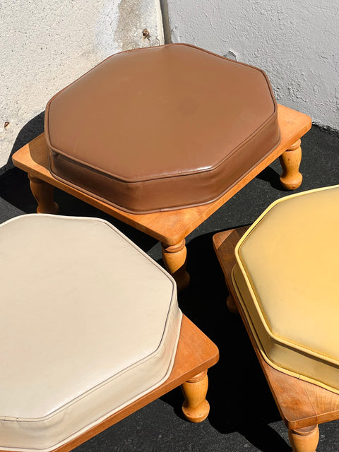 Vintage Mini Set of 3 MCM “Ethan Allen” Stacking Baumritter Foot Stools/Ottomans