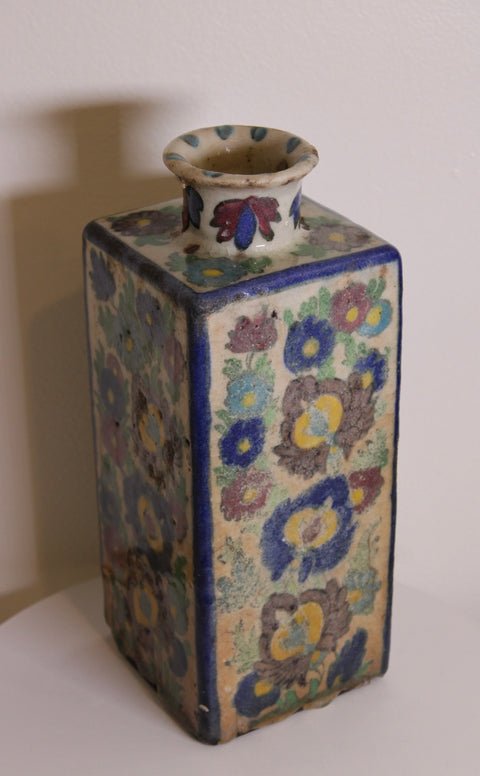 Floral Rectangular Antique Ceramic Vase
