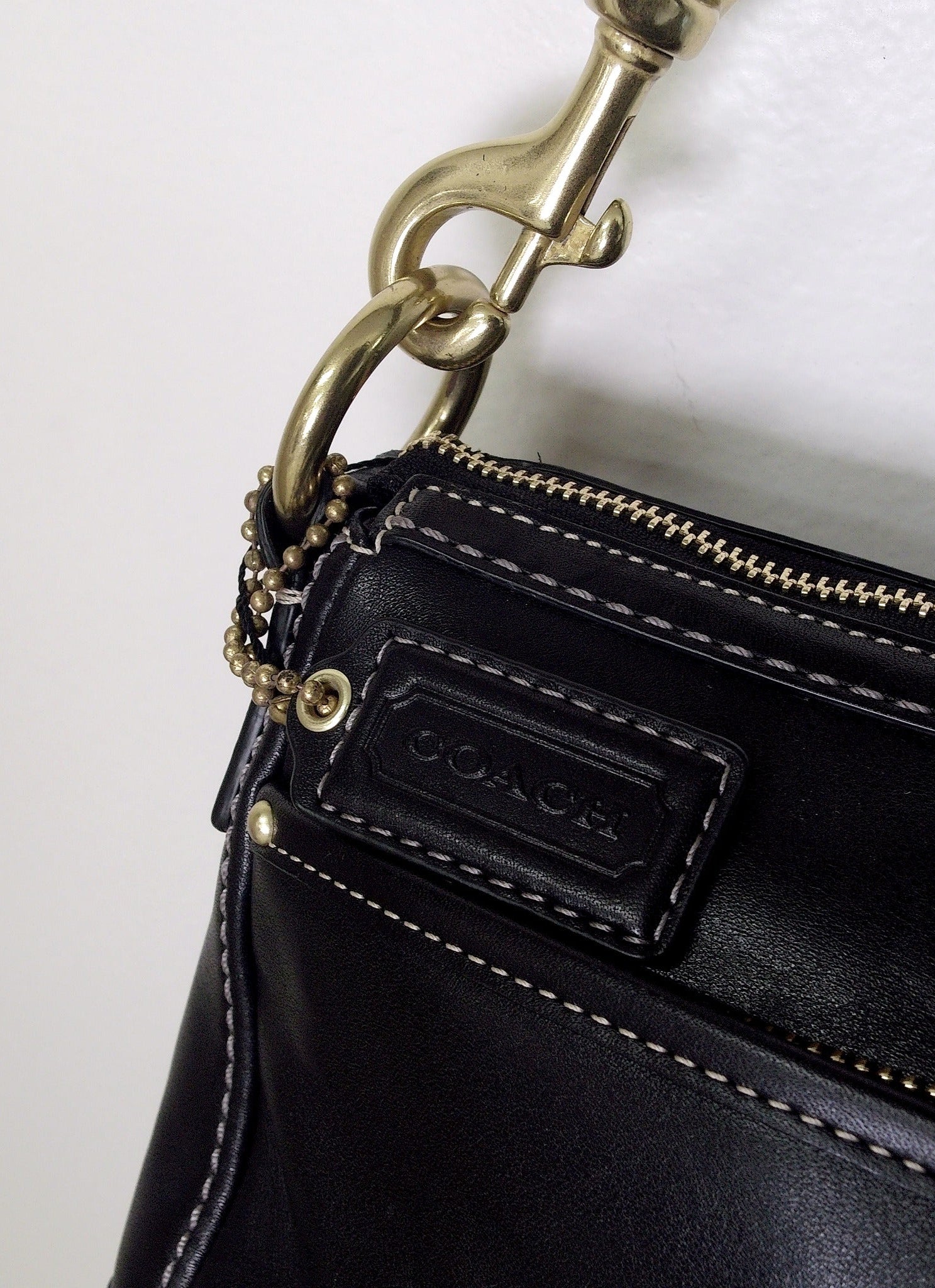 Pre Owned Coach Legacy 2007 Shoulder Bag #11542 | Black Leather | Dual Turnlock Pockets (Y2K Vintage)