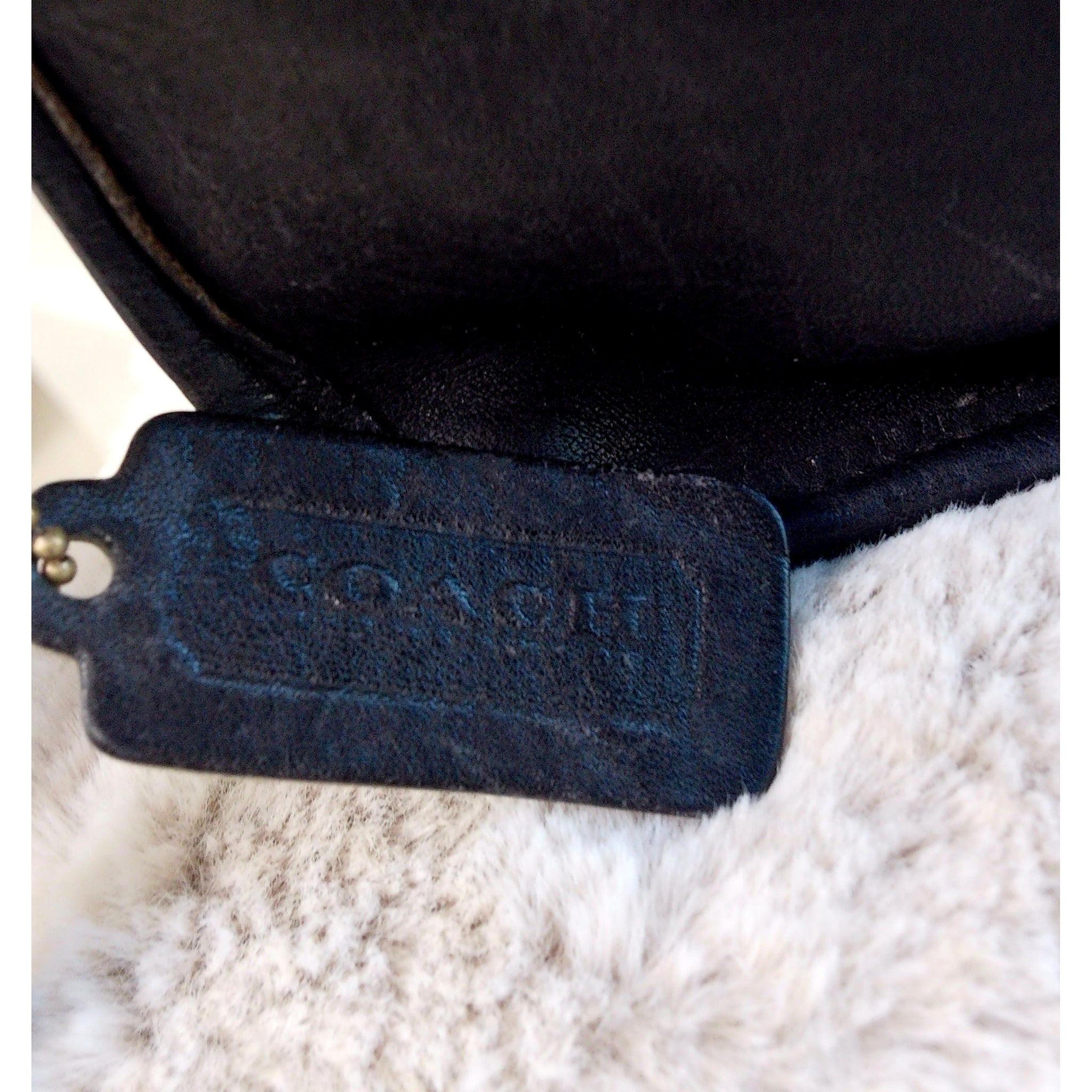 Pre Owned Coach City Bag | Black Glove-Tanned Leather | Turnlock Flap | Made in New York City (Vintage)
