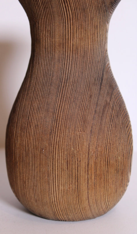 Carved Wood Vase