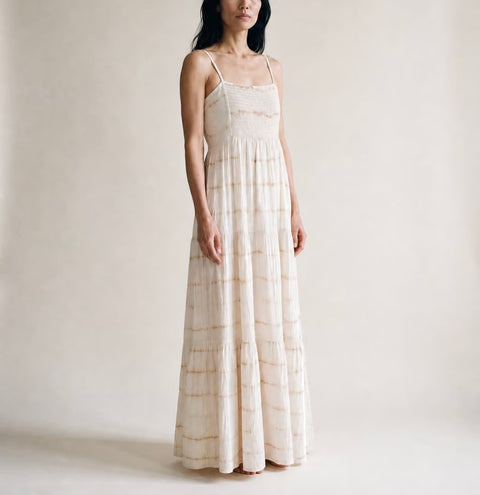GAP Cream Smocked Tie-Dye Dress — product detail